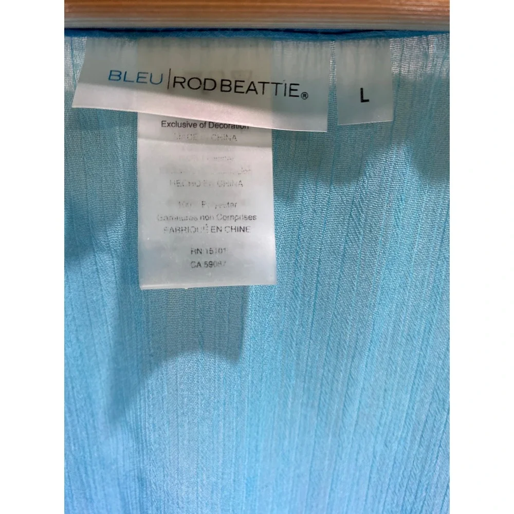 Blue by Rod Beattie Large Sheer Swim Cover-Up | Ombre Blue Beach Tunic Pool Swim - Picture 2 of 9